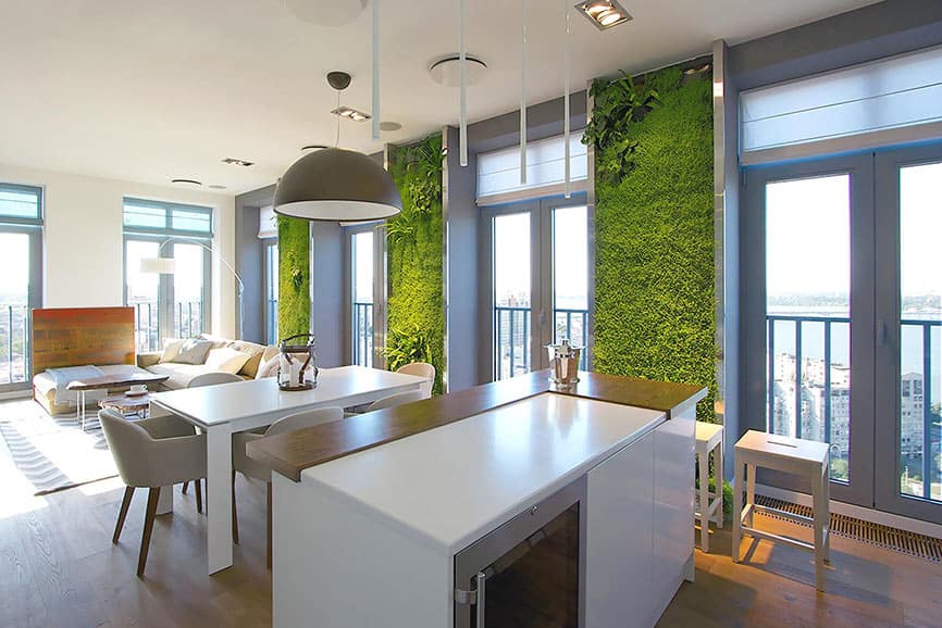 Vertical Green, Luftqualität im Innenraum mit echten Pflanzen